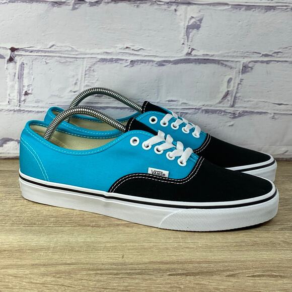 Vans Authentic Blue Sneakers Men's Size 10 Two Tone Low Top Skate Shoes NEW - Picture 1 of 8